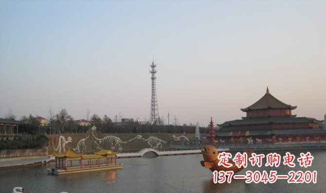 甘肃公园金鱼动物铜雕