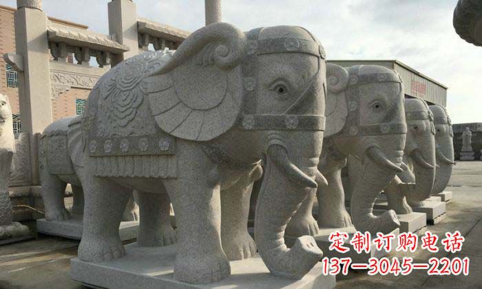 甘肃庄严雄伟的大象石雕