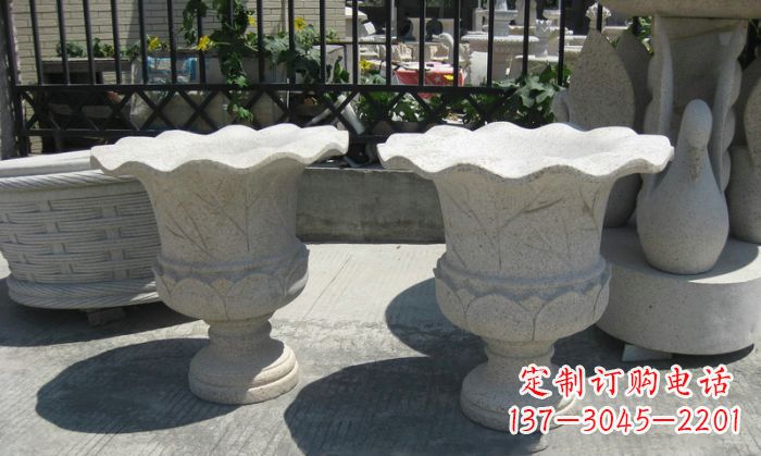 甘肃大理石花盆雕塑