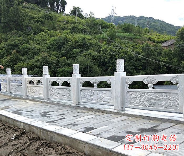 甘肃专为公园景观定制的大理石栏板石雕