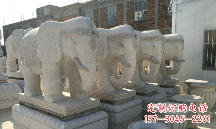 甘肃缅甸大理石缅甸大象雕塑