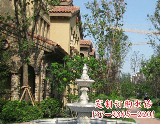 甘肃公园景观大理石喷泉石雕 (2)