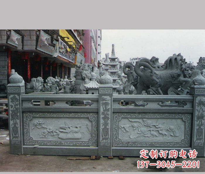 甘肃高档仿古石栏板雕塑