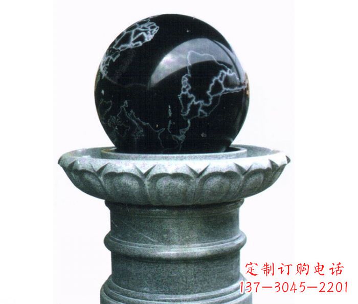 甘肃风水球喷泉石雕——营造悠然自在的公园氛围
