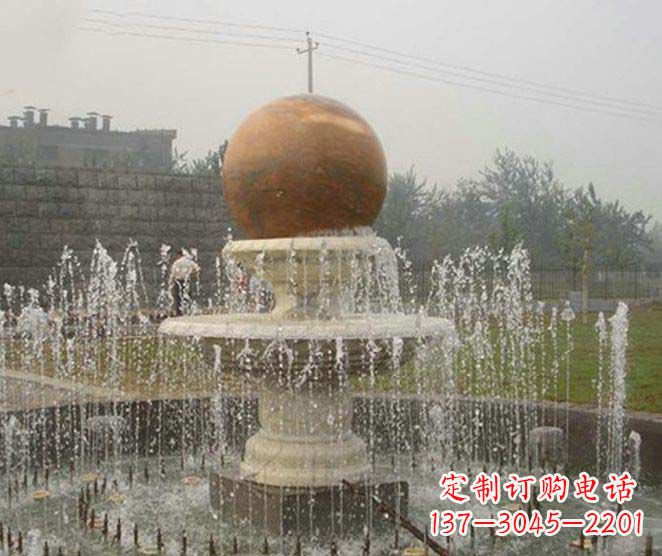 甘肃艺术品级风水球喷泉石雕
