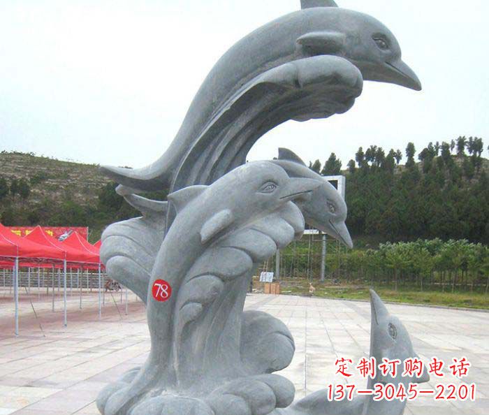 甘肃精美海豚雕塑 烘托您的公园景观