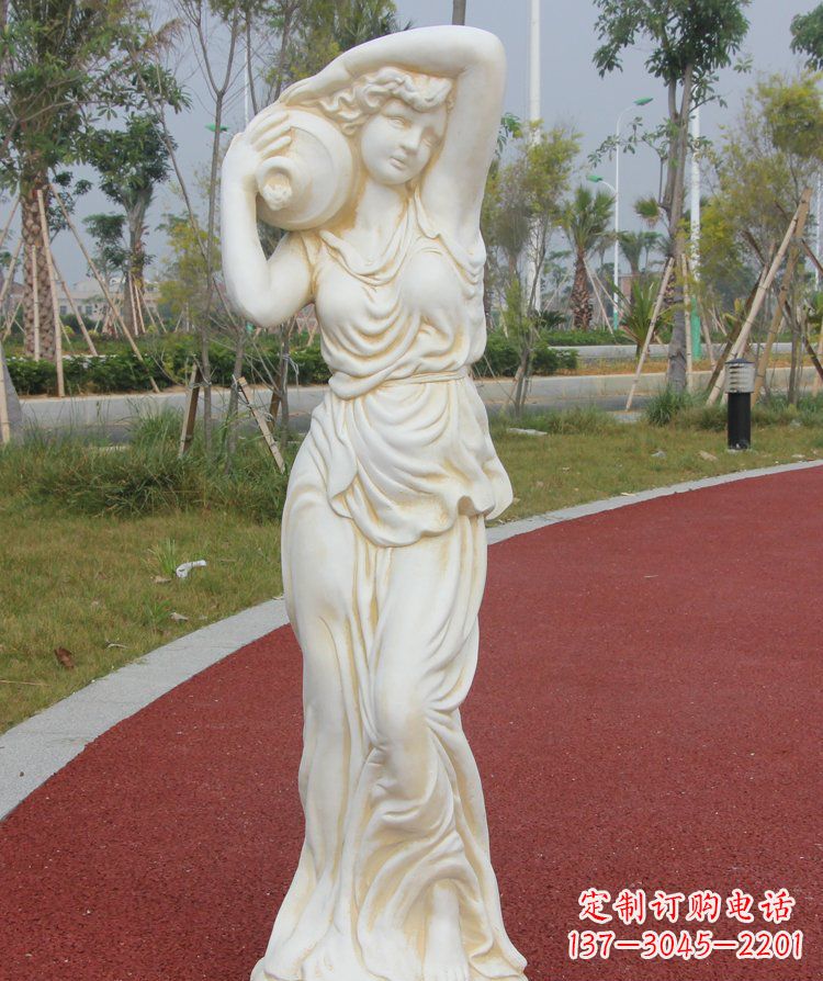 甘肃公园景观汉白玉仕女石雕