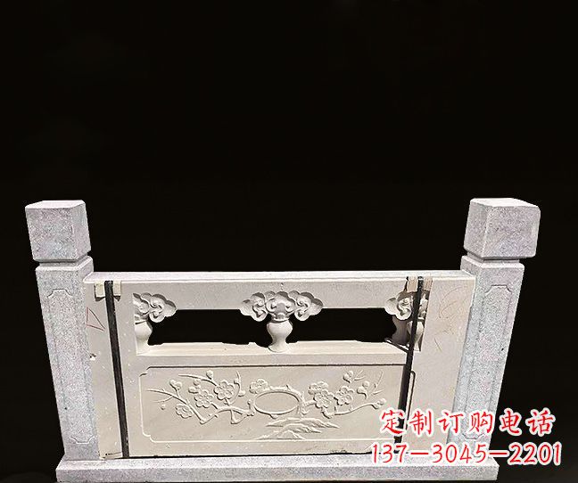 甘肃梅花浮雕石栏板雕塑