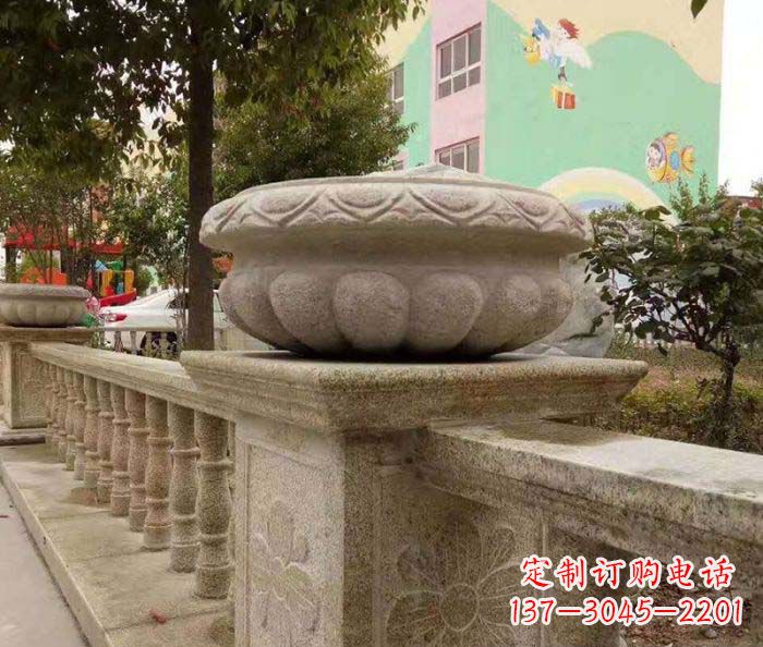 甘肃砂岩花盆雕塑
