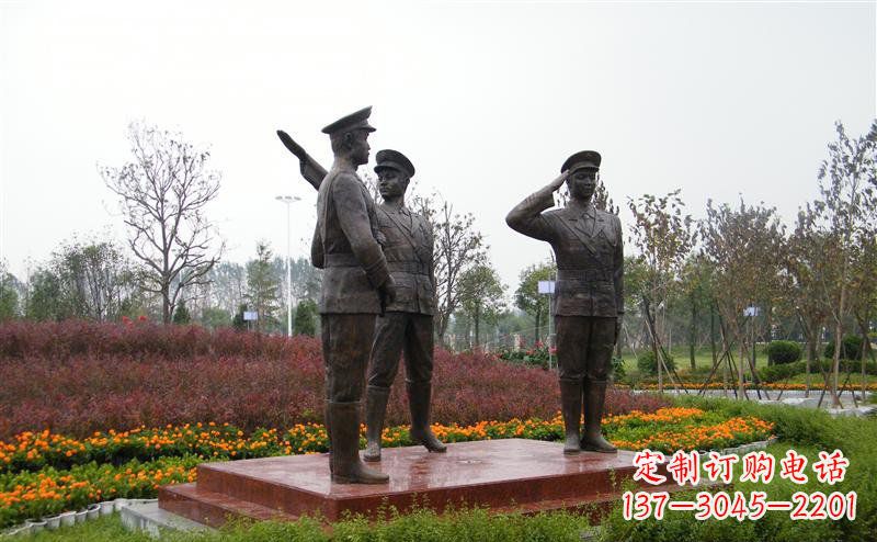 甘肃金属警察雕塑——荣耀守护社会治安!