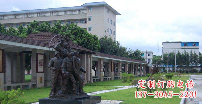 甘肃公园军人人物铜雕