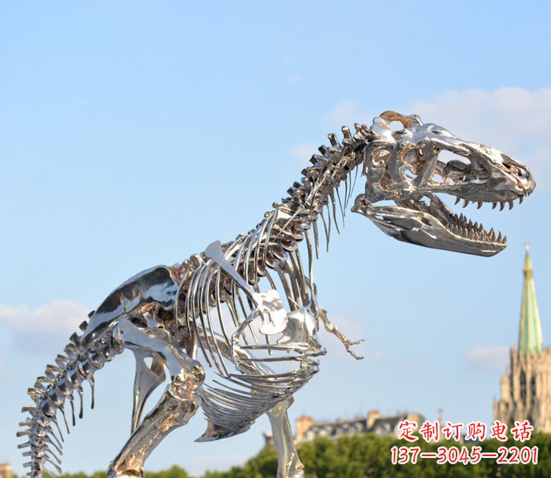 甘肃公园恐龙雕塑不锈钢