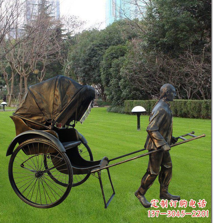 甘肃艺术纪念·传统文化·黄包车雕塑