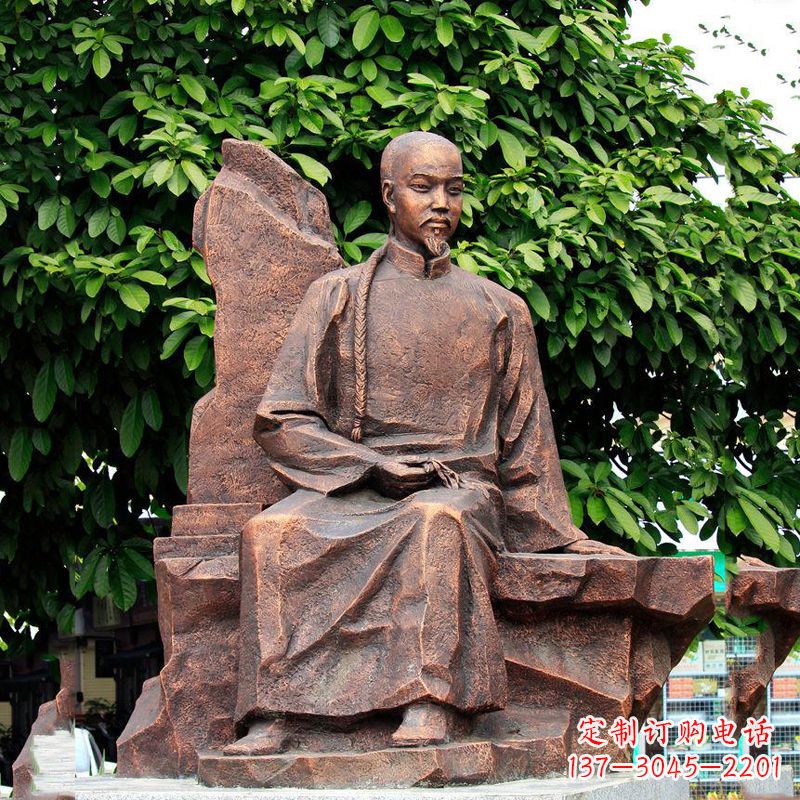 甘肃清朝名人叶天士纯铜雕像