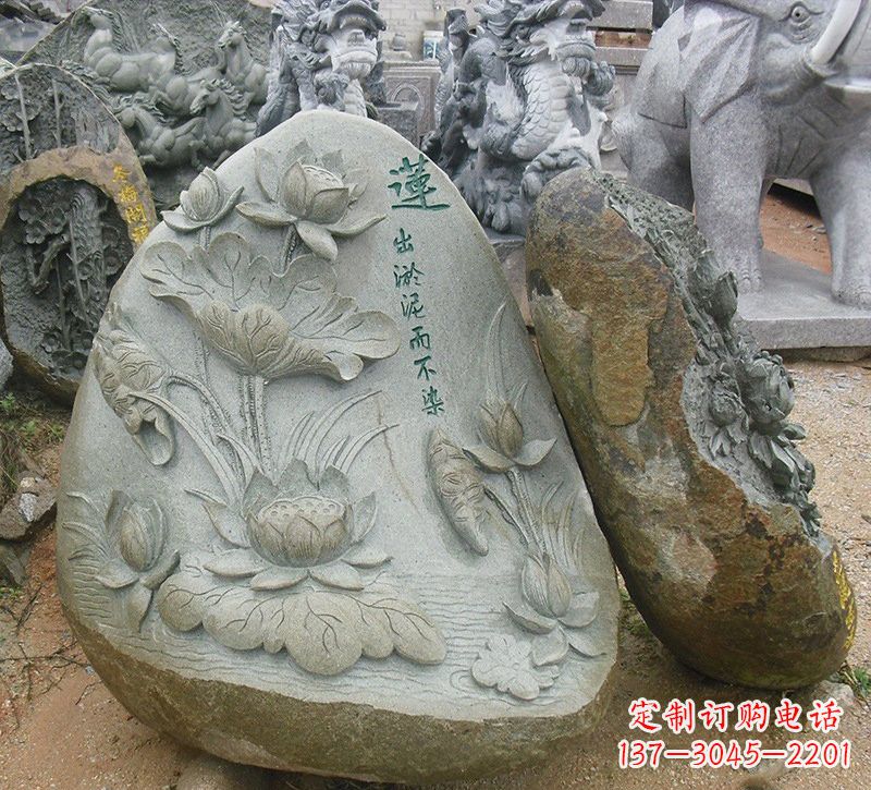 甘肃以莲花为灵感的浮雕艺术
