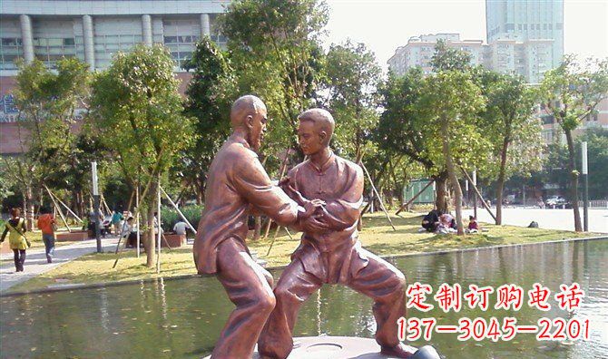甘肃太极拳铜雕精美工艺品