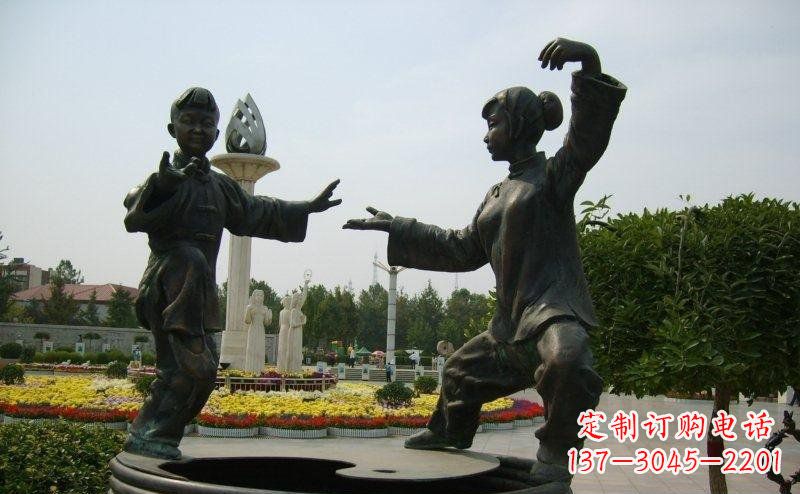 甘肃艺术精灵传统太极拳铜雕