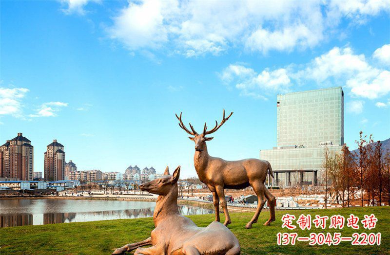 甘肃优质精美羚羊铜雕塑