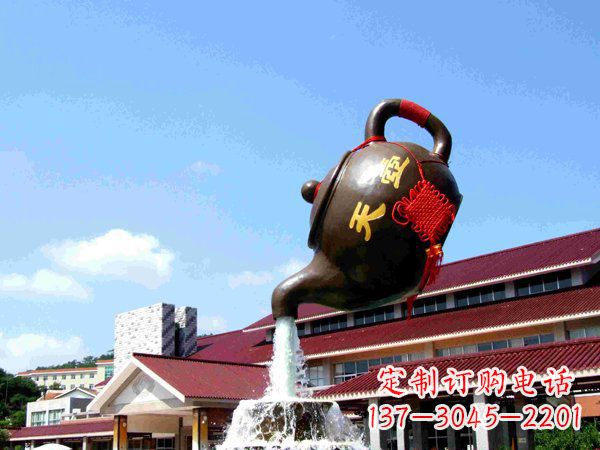 甘肃传统铜质茶壶雕塑