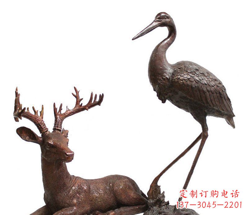 甘肃中领雕塑仙鹤铜雕艺术品