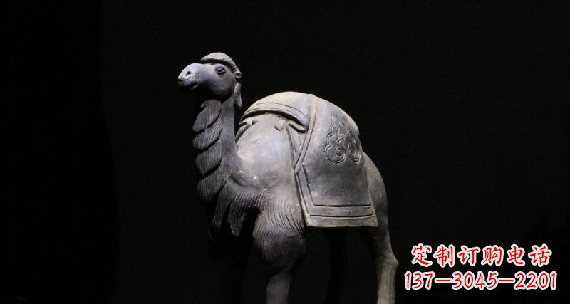 甘肃公园骆驼动物铜雕 (3)