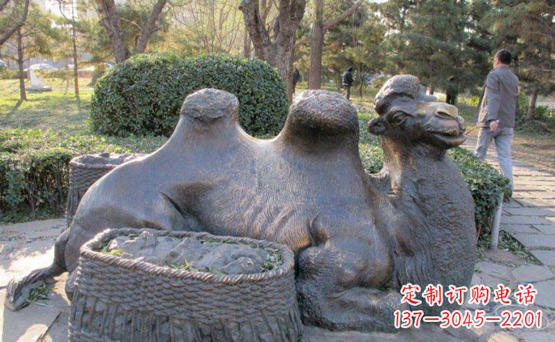 甘肃精致骆驼铜雕塑