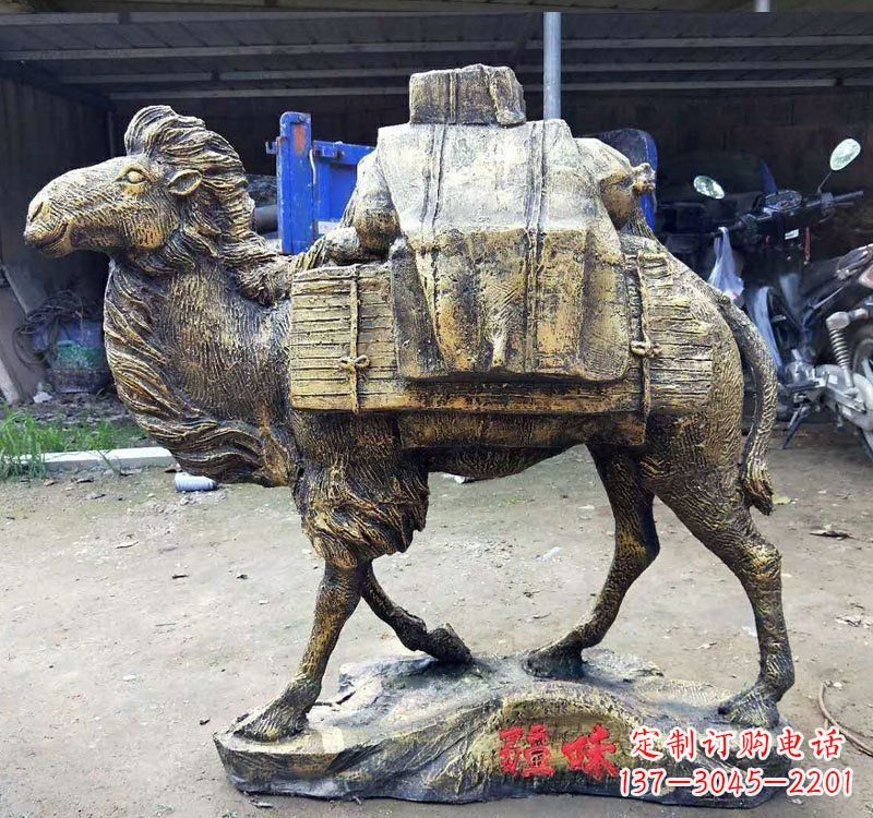 甘肃新颖华丽的骆驼铜雕定制