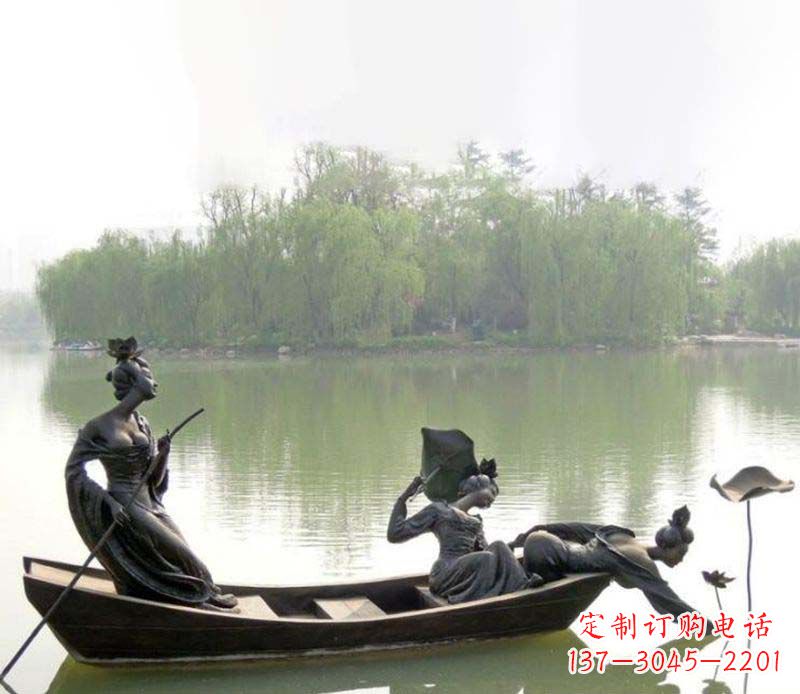 甘肃百年静静秀—美女铜雕