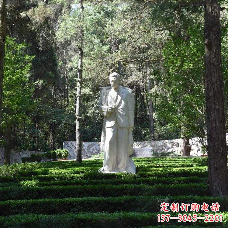 甘肃公园名人作曲家聂耳汉白玉石雕像