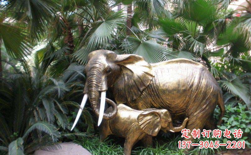 甘肃中领雕塑-大象铜雕定制