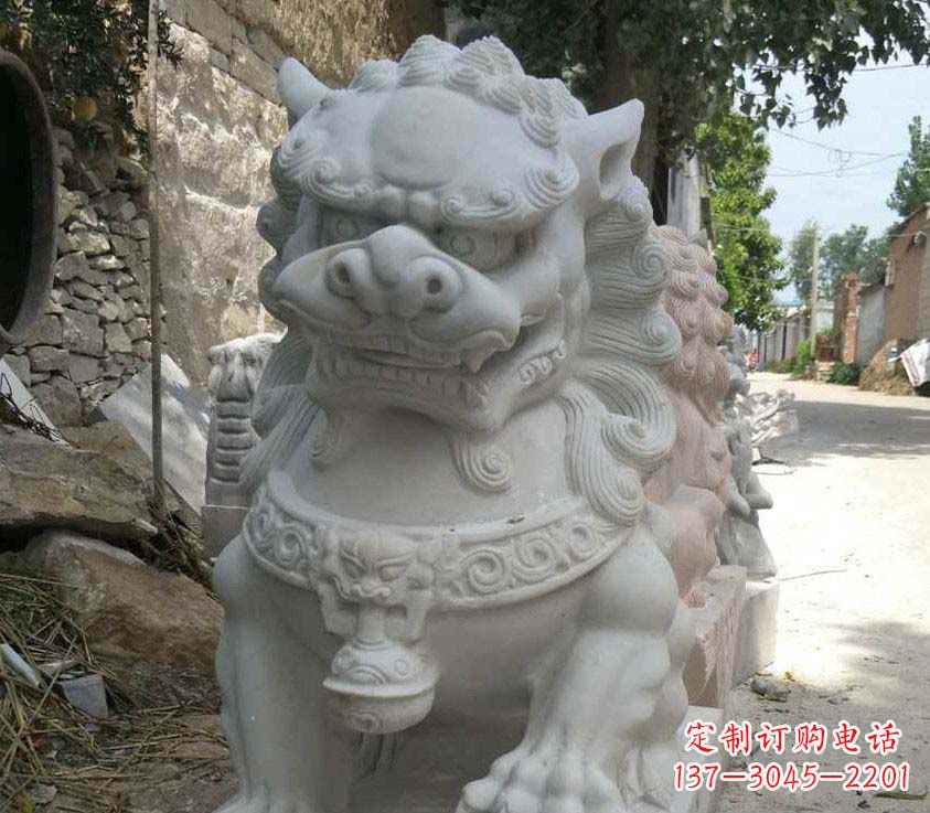 甘肃中领雕塑母子狮子石雕