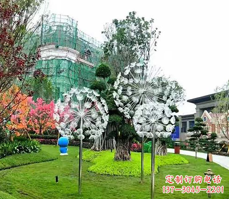甘肃公园蒲公英雕塑