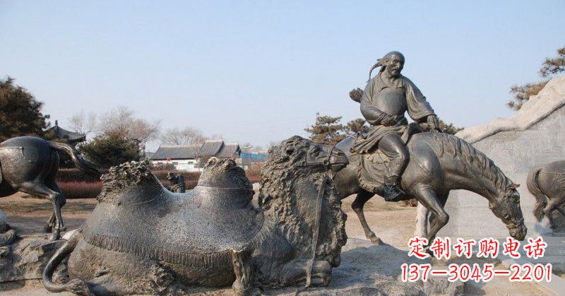 甘肃精致古典 骑马雕塑