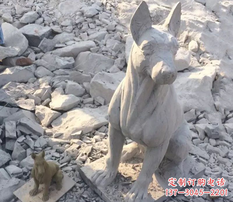 甘肃精美工艺十二生肖狗石雕