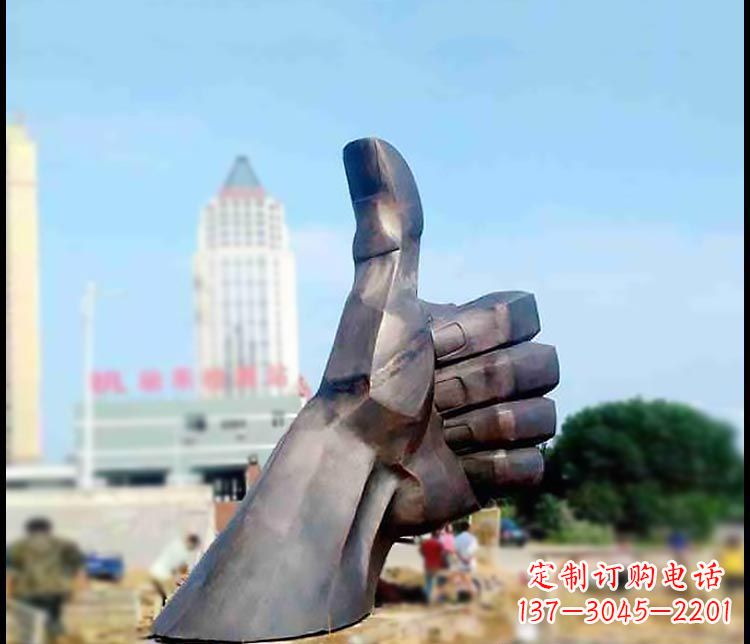 甘肃高端精美大拇指铜雕