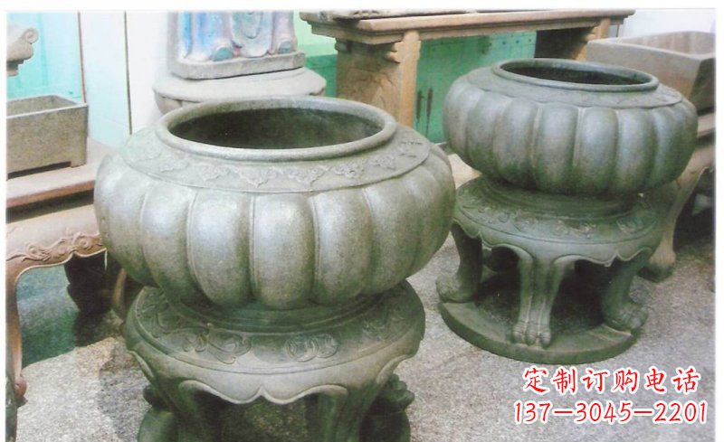 甘肃公园水缸景观铜雕