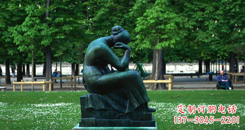 甘肃经典精美女人铜雕