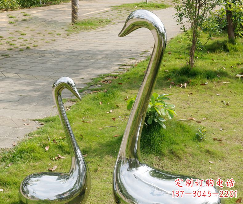 甘肃精美雕刻,静谧优雅——不锈钢天鹅雕塑