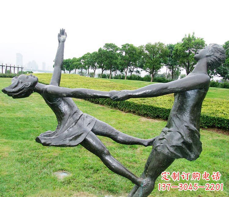 甘肃中领雕塑定制风姿绰约的女孩铜雕