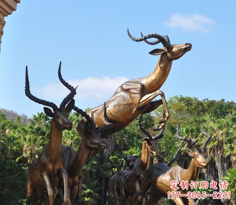 甘肃立体雕塑——羚羊奔跑
