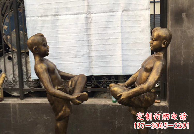 甘肃公园铜雕童年精美儿童雕塑