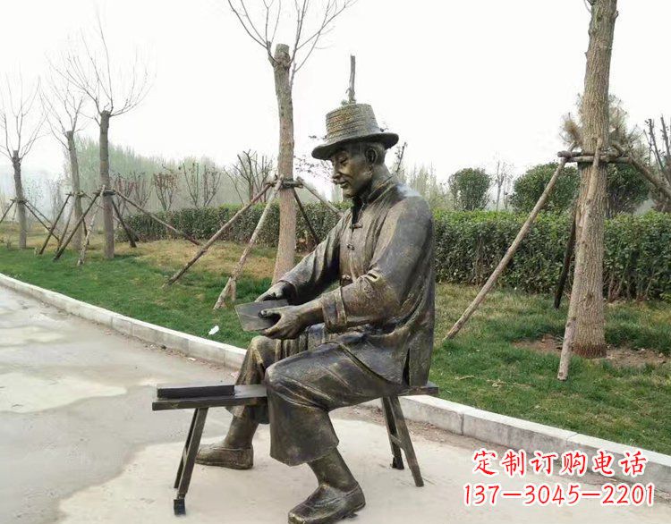 甘肃铜雕老人雕塑