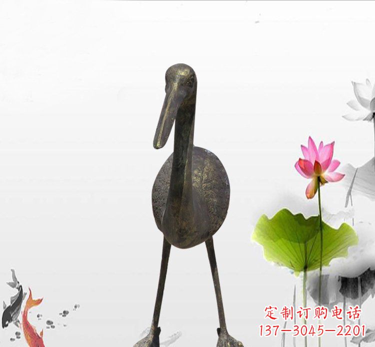 甘肃高品质铜制仙鹤雕塑