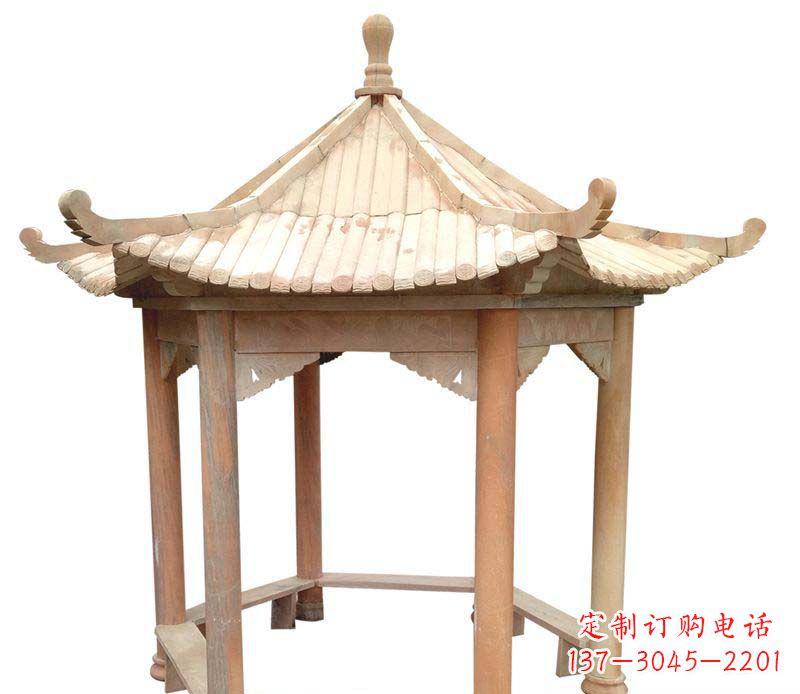 甘肃精美六角凉亭雕塑