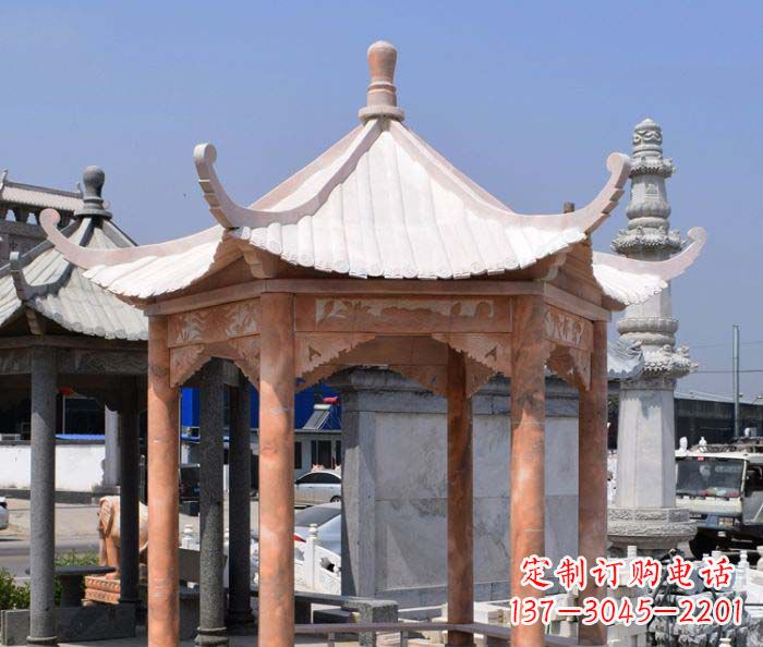 甘肃中领雕塑设计凉亭雕塑,清新简约添美感