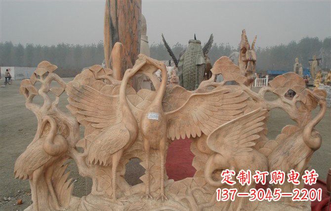 甘肃精美仙鹤雕塑