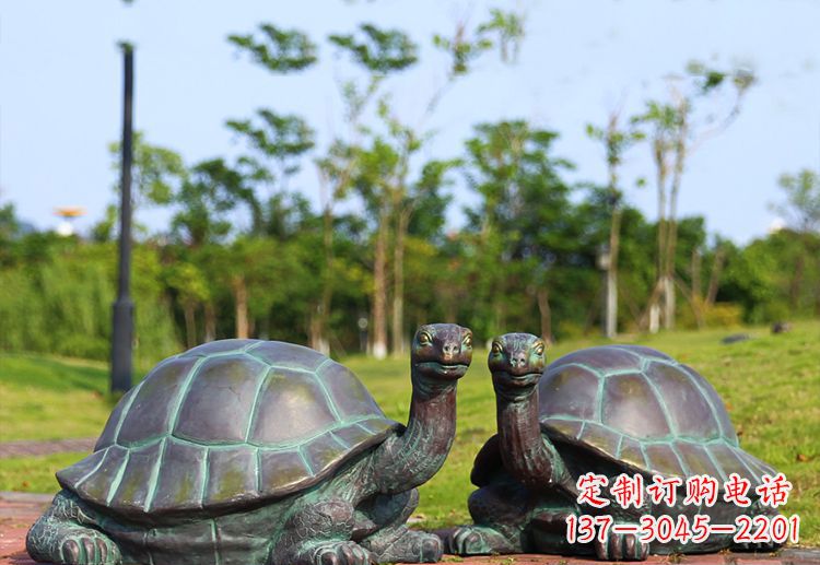 甘肃中领雕塑别具特色的乌龟铜雕