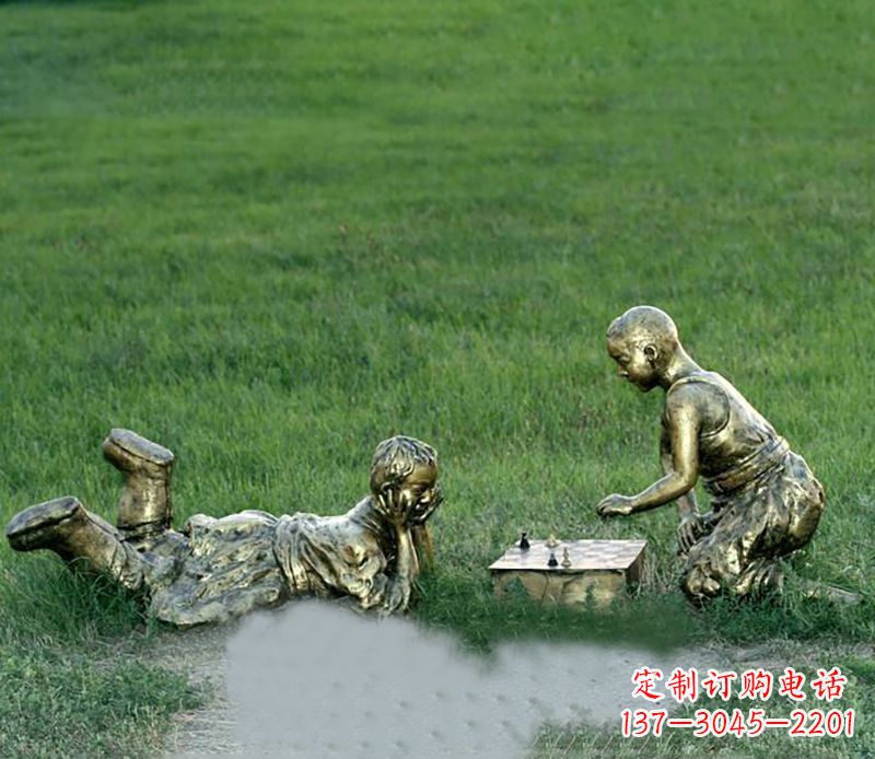 甘肃优雅精致的儿童铜雕