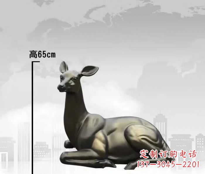 甘肃中领雕塑精美铜雕鹿