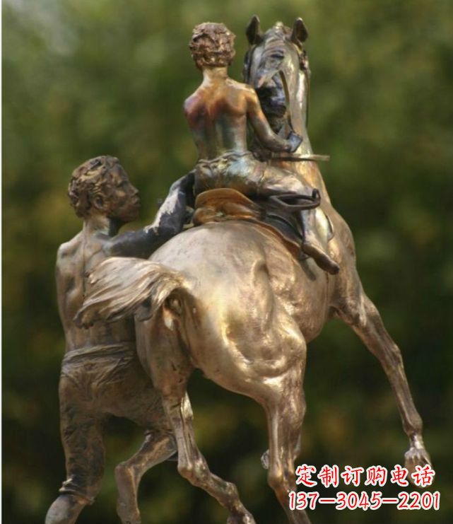 甘肃浪漫无限,精致骑马铜雕